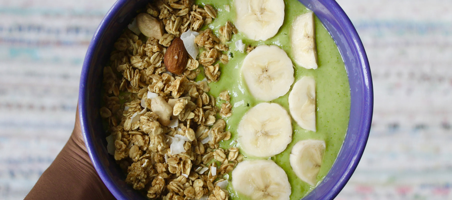 Green Smoothie Bowl with Bananas